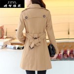 HLMFS 2017 autumn and  winter  woolen outerwear coat  female  double breasted overcoat  women belt Jacket  free shipping