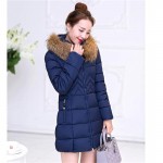 HLMFS 2017 new women winter coat womens clothing Medium-Long Cotton Padded slim warm Jacket coat High Quality