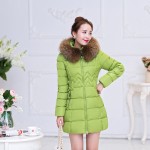 HLMFS 2017 new women winter coat womens clothing Medium-Long Cotton Padded slim warm Jacket coat High Quality