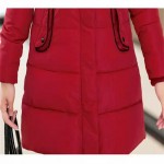 HLMFS 2017New Winter jacket Woman's Outerwear Slim Hooded  Jacket female fur collar thickening Warm jacket Coat