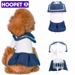 HOOPET Pet Dog Clothes Small Dog Youth Campus Sailor Suit Light Breathable Solid Spring Summer Dresses