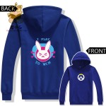 HOT game costume character DVA HOODIES dva fans daily wear hoodies I Play to win warm hoodies ac250