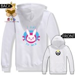 HOT game costume character DVA HOODIES dva fans daily wear hoodies I Play to win warm hoodies ac250