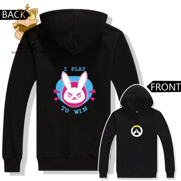 HOT game costume character DVA HOODIES dva fans daily wear hoodies I Play to win warm hoodies ac250