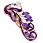 Haimeikang 1PC Peacock Butterfly Hairpin Women Hair Clip Rhinestone Barrette Hair Clips for Women Girls Hair Accessories