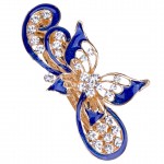 Haimeikang 1PC Peacock Butterfly Hairpin Women Hair Clip Rhinestone Barrette Hair Clips for Women Girls Hair Accessories