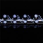 Haimeikang 2017 New Fashion 6Pcs Girls Crystal Snowflake Hair Clips Hairpins Headwear Rhinestone Hair Claws Hair Accessories