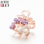 Hair Ornaments Claw Headwear Accessories Imitation Crystal Metal Hair Claws Clip for women Girls Crab Fahion Claw ULET Hair Clip