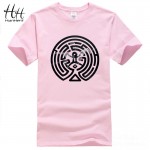 HanHent 2016 New TV Westworld Maze Printed T Shirts Men Short Sleeve O-neck Cotton West World Dolores Men Fashion T-shirt Tees