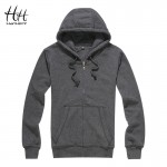 HanHent Autumn Spring Fashion Solid Color Hoodies Bodybuilding Man's Cardigan Streetwear Hip Hop Clothing Fitness Sweatshirts