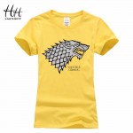 HanHent Camouflage Women Game of Thrones Stark Wolf T-shirt Femmes Pink Animal Printed Fashion Tops Summer Tie Dye T Shirt Women