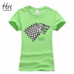 HanHent Camouflage Women Game of Thrones Stark Wolf T-shirt Femmes Pink Animal Printed Fashion Tops Summer Tie Dye T Shirt Women