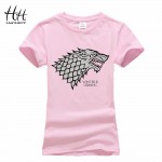 HanHent Camouflage Women Game of Thrones Stark Wolf T-shirt Femmes Pink Animal Printed Fashion Tops Summer Tie Dye T Shirt Women