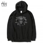 HanHent Crossfit Skull Hoodies Men Streetwear Printed Man Hooded Black Sweatshirts 2016 Fashion Camouflage Pullover Clothes