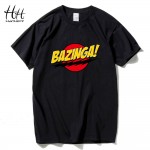 HanHent The big bang theory print T-SHIRT bazinga 2016 sheldon Cotton short-sleeve T shirts for men Cooper T shirt men TA0516