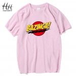 HanHent The big bang theory print T-SHIRT bazinga 2016 sheldon Cotton short-sleeve T shirts for men Cooper T shirt men TA0516