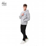 HanHent Winter Warm Jacket Casual Zipper Fleece Slim Fit Hoodies Men Thicken Sweatshirts Funny Wifi Print Hooded Streetwear