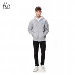 HanHent Winter Warm Jacket Casual Zipper Fleece Slim Fit Hoodies Men Thicken Sweatshirts Funny Wifi Print Hooded Streetwear