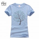 HanHent Women's T shirts Funny Math Trees Printed Womens Tshirt 2016 Fashion Cotton Cute White T-shirt Geek Camiseta Mujer