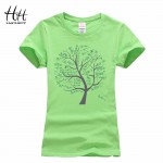 HanHent Women's T shirts Funny Math Trees Printed Womens Tshirt 2016 Fashion Cotton Cute White T-shirt Geek Camiseta Mujer