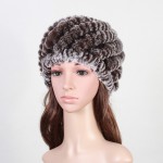 Handmade Russian Women's Real Rabbit Fur Skullies Beanies Hats Female Winter Warm Fox Fur Caps Fashion Headgear  VK3083