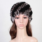 Handmade Russian Women's Real Rabbit Fur Skullies Beanies Hats Female Winter Warm Fox Fur Caps Fashion Headgear  VK3083