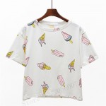 Harajuku Anime Totoro Print T Shirt Women 2017 Summer Style Kawaii Short White Tee Shirt Femme Camiseta Female Cartoon Crop Top