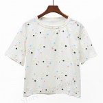 Harajuku Anime Totoro Print T Shirt Women 2017 Summer Style Kawaii Short White Tee Shirt Femme Camiseta Female Cartoon Crop Top