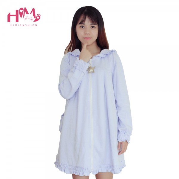 Harajuku Cute Violet Long Winter Dress kawaii Lovely Halloween Dresses With CapEuropean American Psychic Magic Girl Dress Purple