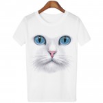 Harajuku Fashion Tee Shirt Femme Small Fox And Owl Print 2016 Summer Style Animal T Shirt Women Tshirt Women Tops Short Sleeve