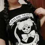 Harajuku Shirt Anime Sailor Moon Gothic T-shirt Lolita Tops Tee Cute Kawaii Clothing Punk T Shirt Cotton Blusa Peplum Tops