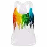 Harajuku Skull Tank Top Women Summer Sleeveless Shirt Workout Cross Camisole Blusa Skull Print Sexy Backless Tops SM17V101