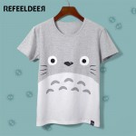 Harajuku T-shirt Female 2017 Summer 95% Cotton Short Sleeve Cat Totoro T Shirt Women Poleras Tshirt Women Tops Tee Shirt Femme