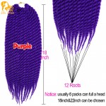 Havana Mambo Twist Crochet Braid Hair 100g/pack 2X Synthetic Kanekalon Senegalese Havana Mambo Twist  Braids Hair