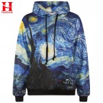 Headbook Starry Night men's 3d sweatshirt fashion print Van Gogh oil painting hooded hoodies tracksuits hoody with pockets