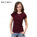 High Quality 18 Color S-3XL Plain T Shirt Women Cotton Elastic Basic T-shirts Female Casual Tops Short Sleeve T-shirt Women 002