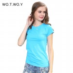 High Quality 18 Color S-3XL Plain T Shirt Women Cotton Elastic Basic T-shirts Female Casual Tops Short Sleeve T-shirt Women 002