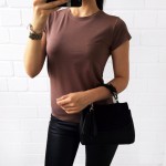 High Quality 18 Color S-3XL Plain T Shirt Women Cotton Elastic Basic T-shirts Female Casual Tops Short Sleeve T-shirt Women 002