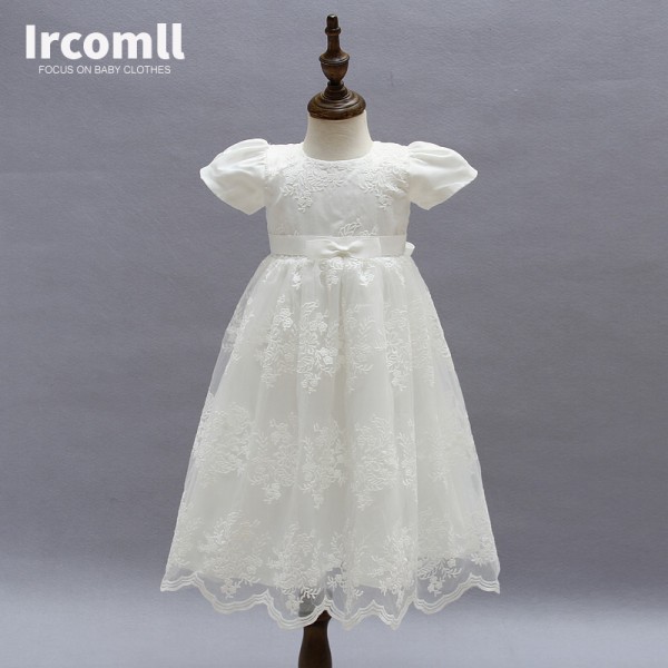 High Quality Baby Girls Princess Dress Christening Gown Dresses Infantis for Newborn Birthday Party Baptism 