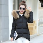 High Quality Fake fur collar Parka down cotton jacket 2016 Winter Jacket Women thick Snow Wear Coat Lady Female Jackets Parkas