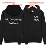 High Quality custom Long Sleeve Hooded Tops plain LOGO DIY Sweatshirt customized pattern print design Tracksuit men