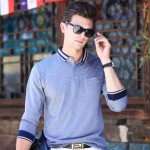 High quality  spring  autumn Men's polo shirt busines casual solid polo shirt brand  men's Long sleeve polo camisa polo shirt