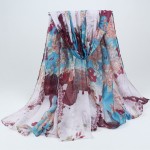 High quality Bohemian Beach Voile Soft Long Scarf Women Printed Wrap Shawl Stole Scarves 180*90CM BLS020