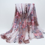 High quality Bohemian Beach Voile Soft Long Scarf Women Printed Wrap Shawl Stole Scarves 180*90CM BLS020