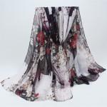 High quality Bohemian Beach Voile Soft Long Scarf Women Printed Wrap Shawl Stole Scarves 180*90CM BLS020