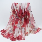 High quality Bohemian Beach Voile Soft Long Scarf Women Printed Wrap Shawl Stole Scarves 180*90CM BLS020