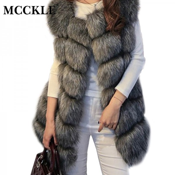 High quality Fur Vest coat Luxury Faux Fox Warm Women Coat Vests Winter Fashion furs Women's Coats Jacket Gilet Veste 4XL