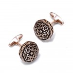 High quality designer metal cuff links for man have 3 colors of Rose gold/Gun/Anti-rhodium Round New mens cufflinks