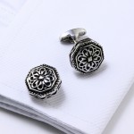 High quality designer metal cuff links for man have 3 colors of Rose gold/Gun/Anti-rhodium Round New mens cufflinks