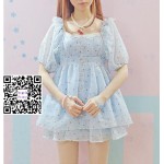 High quality pink one piece dress summer girls soft sister sweet lolita lace dot one-piece dresses dobby fashion cute kawaii OP